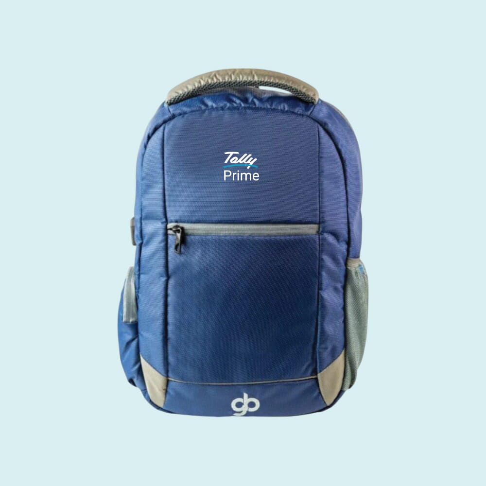 Greys&Blues Jadia Laptop Bag-Blue with Grey- 22L